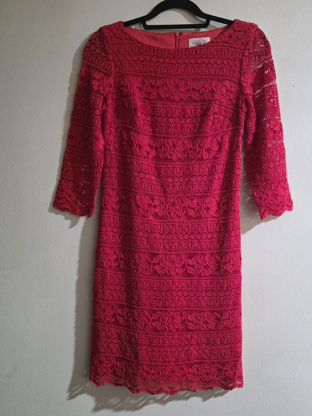 Eliza J Hot Pink Lace Sheath Dress